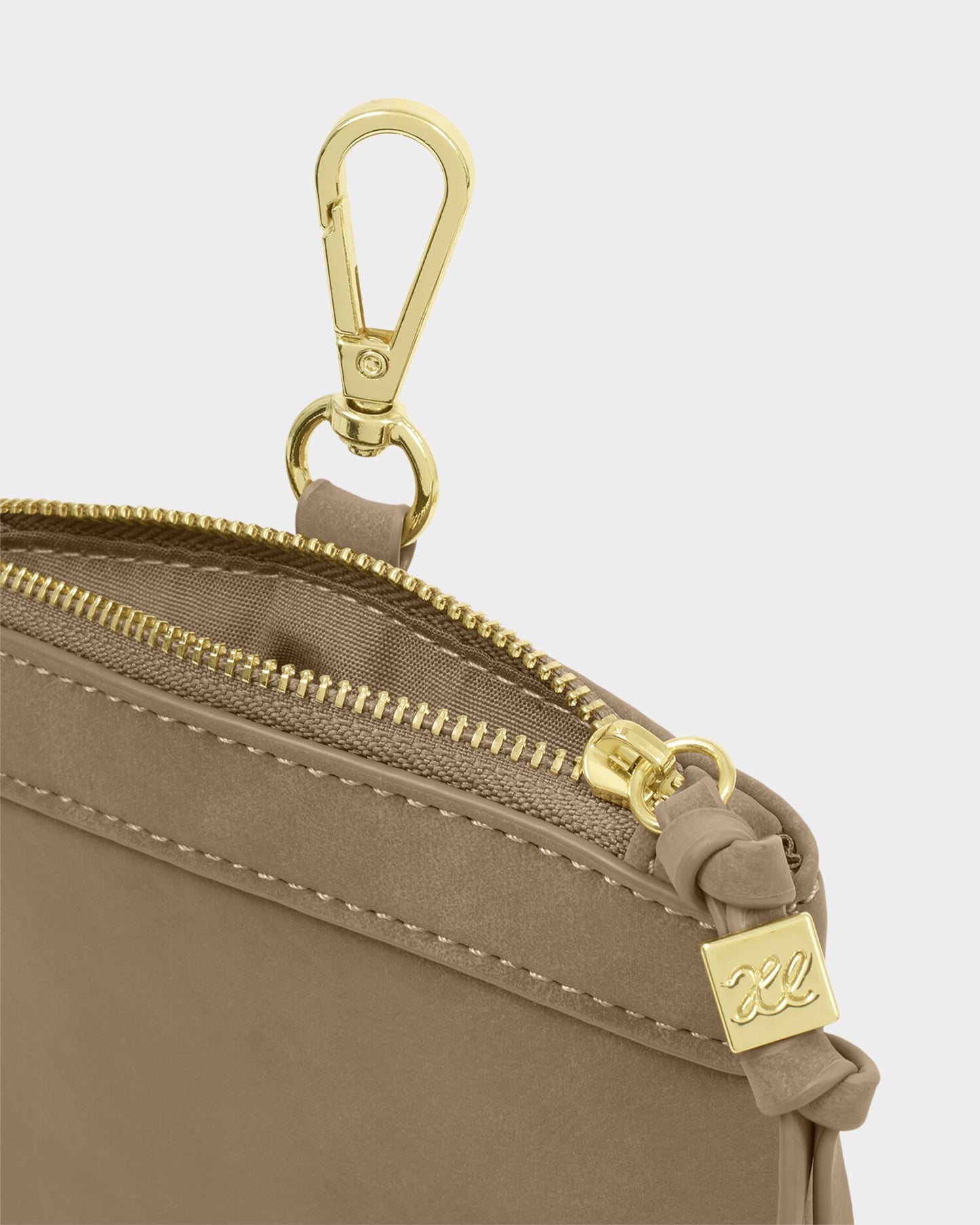 Duo Suedette Sunglasses Case Taupe