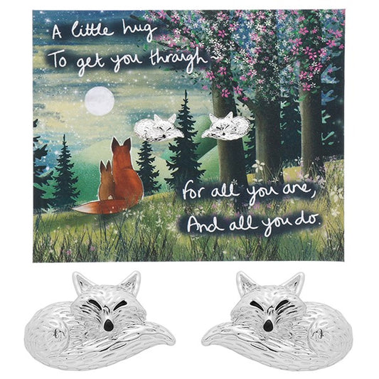 Fox Under The Moon Little Hug Fox Earrings