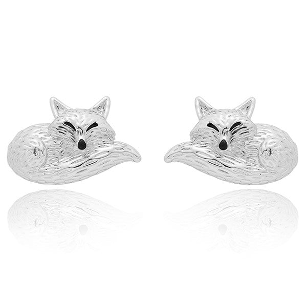 Fox Under The Moon Little Hug Fox Earrings