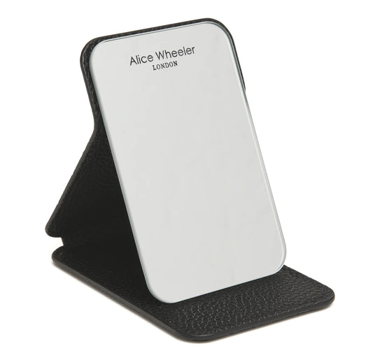 Alice Wheeler Mini Folding Travel Mirror Black