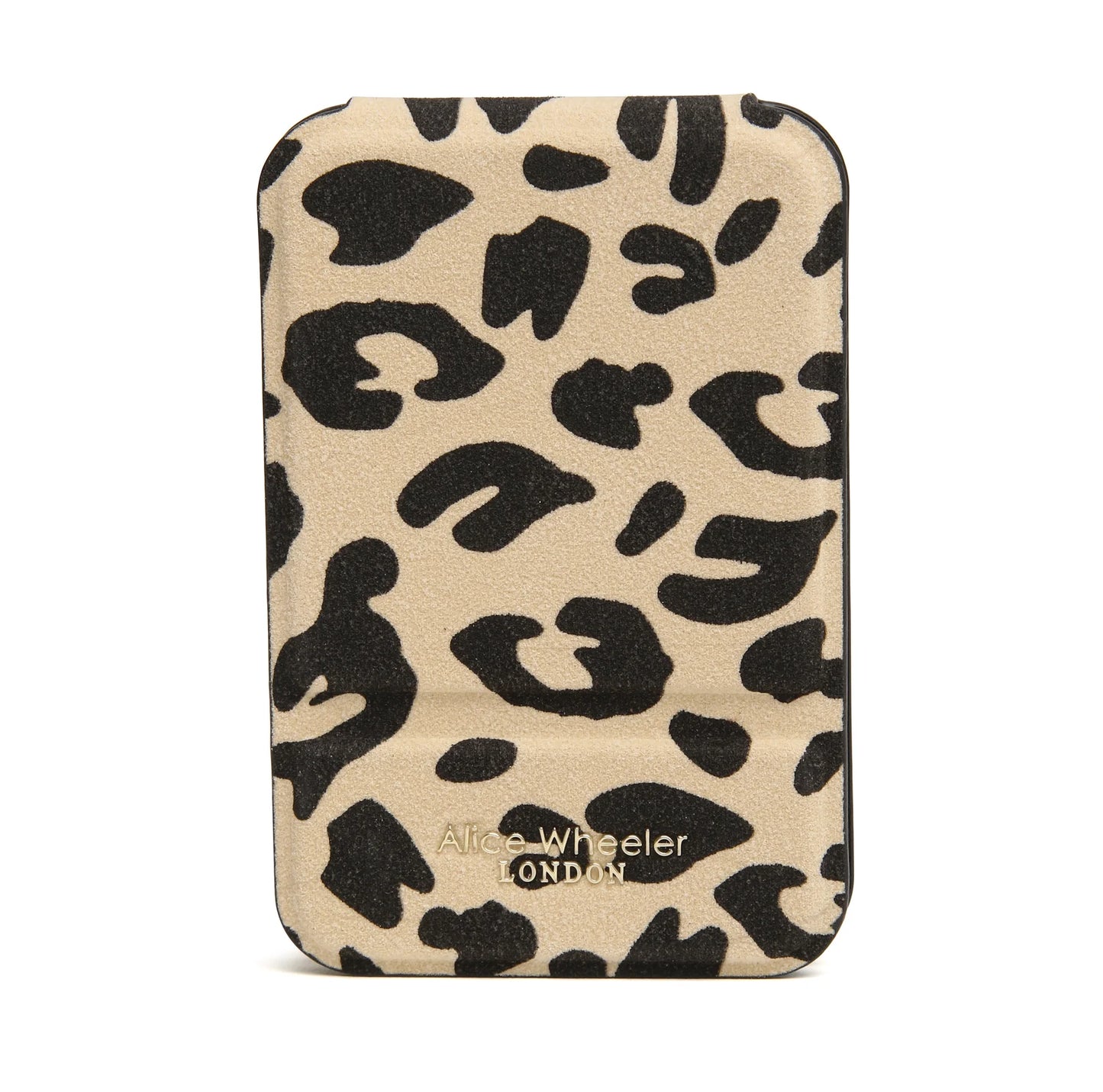 Alice Wheeler Mini Folding Travel Mirror Leopard