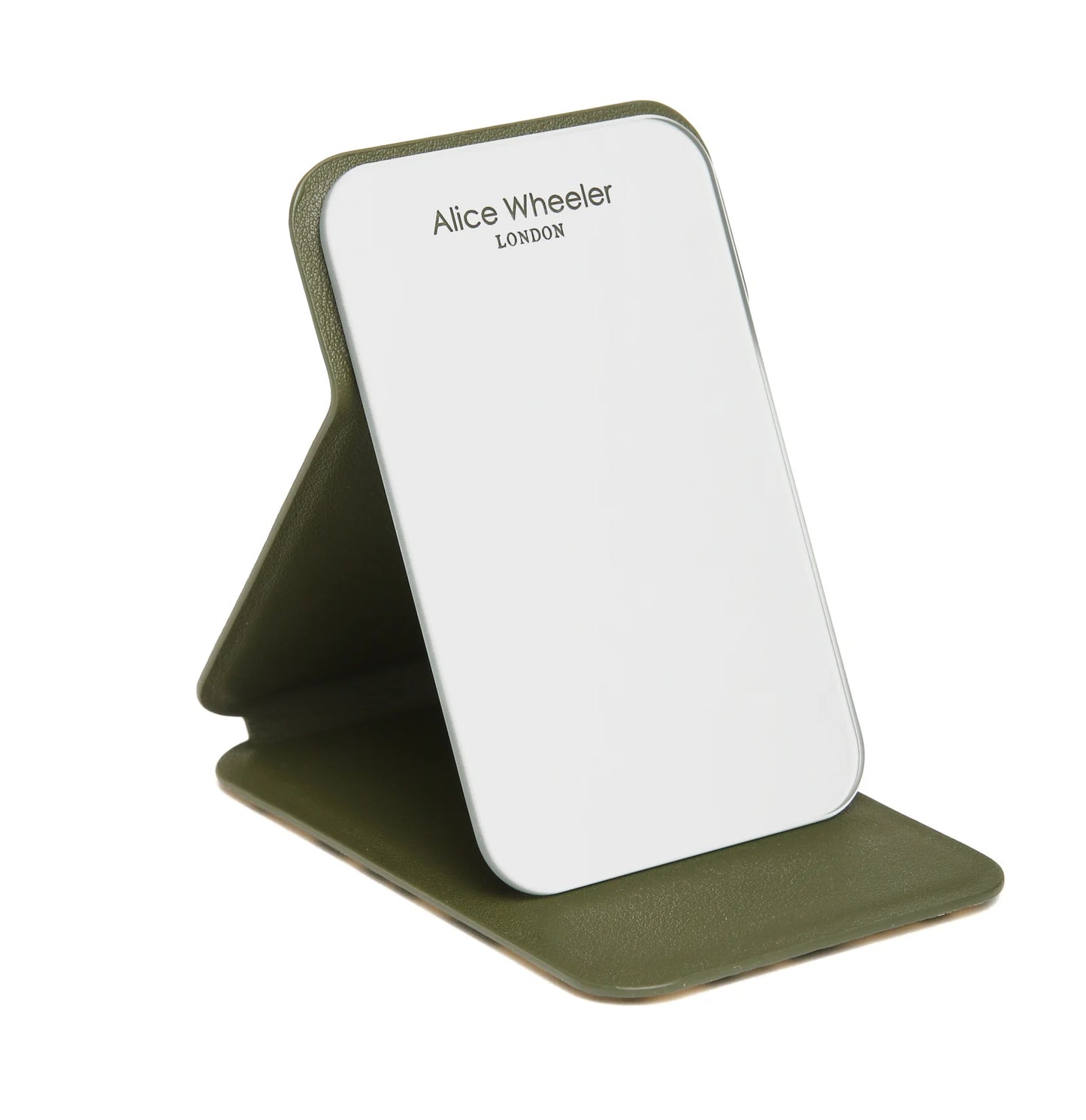 Alice Wheeler Mini Folding Travel Mirror Olive Leopard