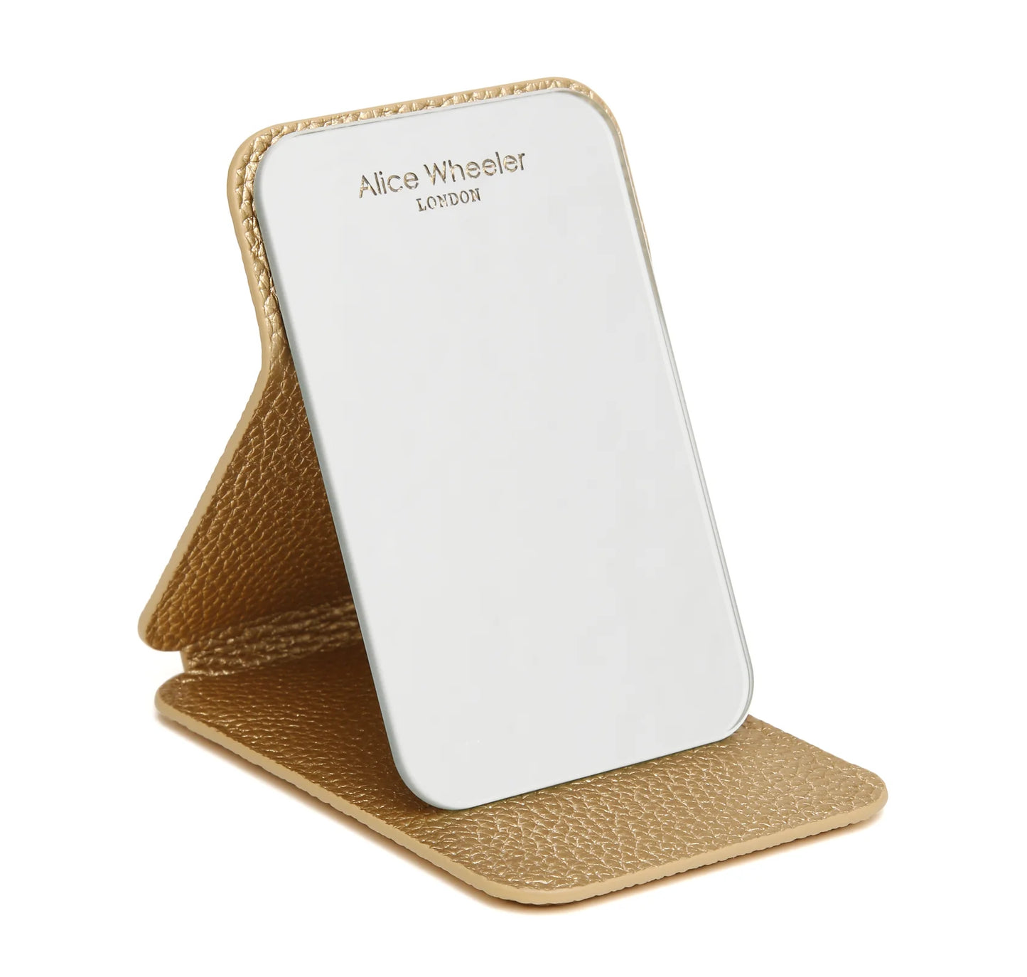 Alice Wheeler Mini Folding Travel Mirror Gold