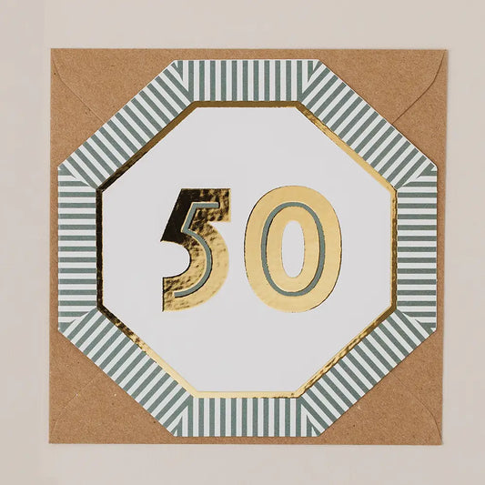 50th Birthday Greetings Card