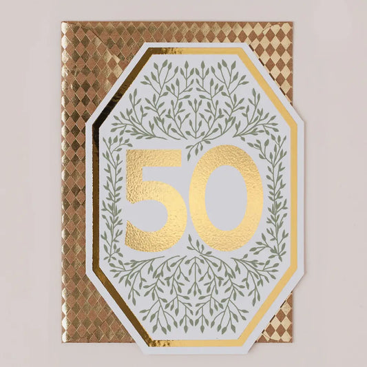 50th Birthday Vine Greetings Card