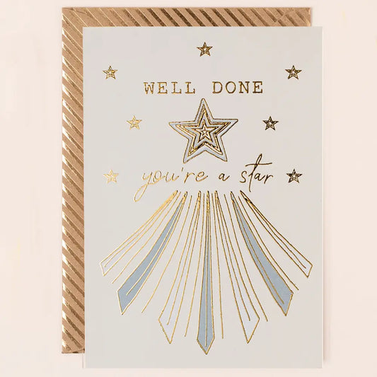 Well Done You’re A Star Greetings Card
