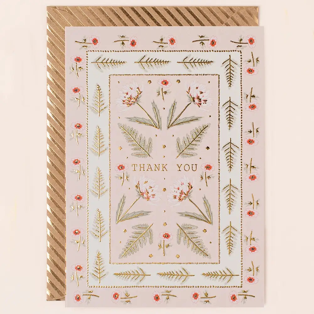 Thank You Floral Greetings Card
