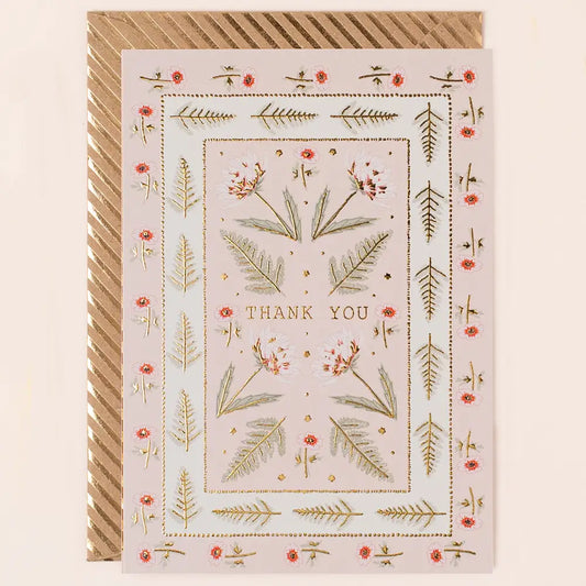 Thank You Floral Greetings Card