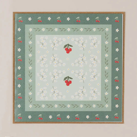 Contemporary Cherry Greetings Card