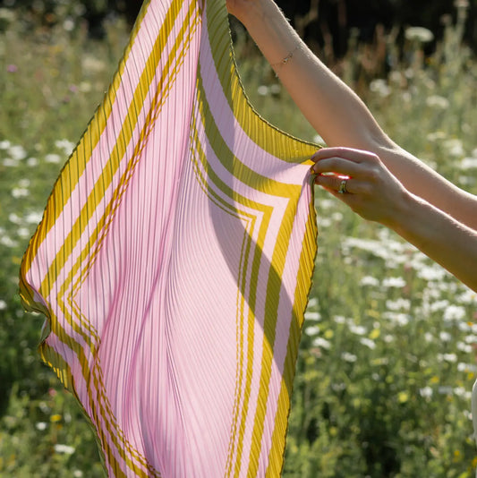 Joy Stripe Pleated Scarf