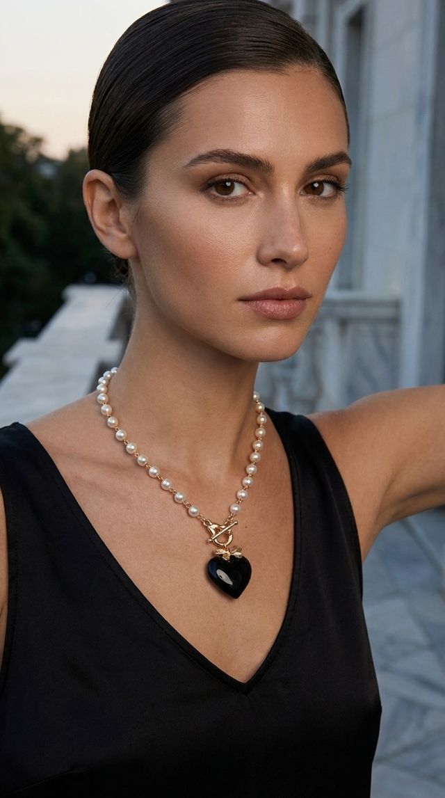 Envy Heart Pendant Necklace Gold