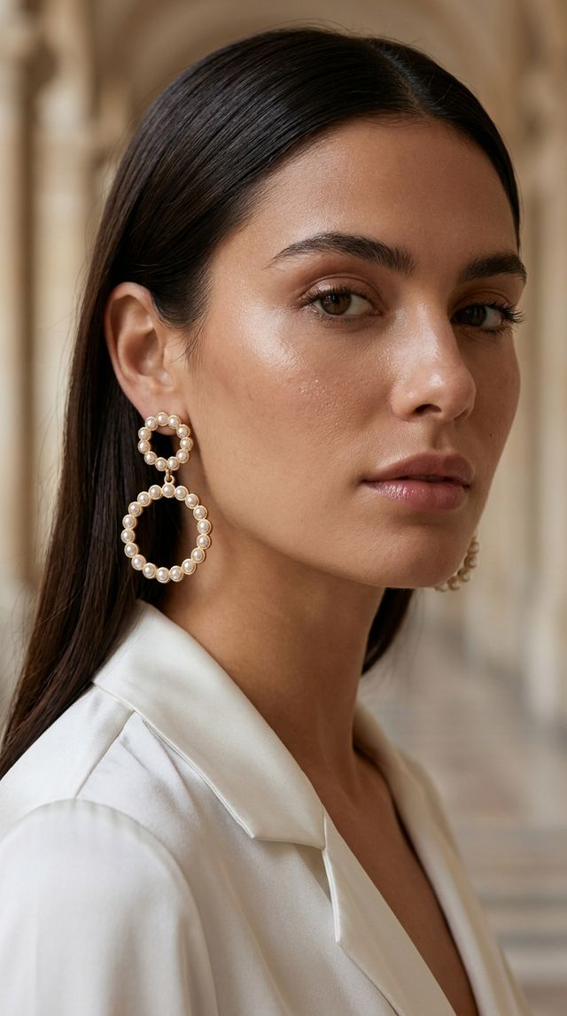 Envy Pearl Drop Earrings Gold
