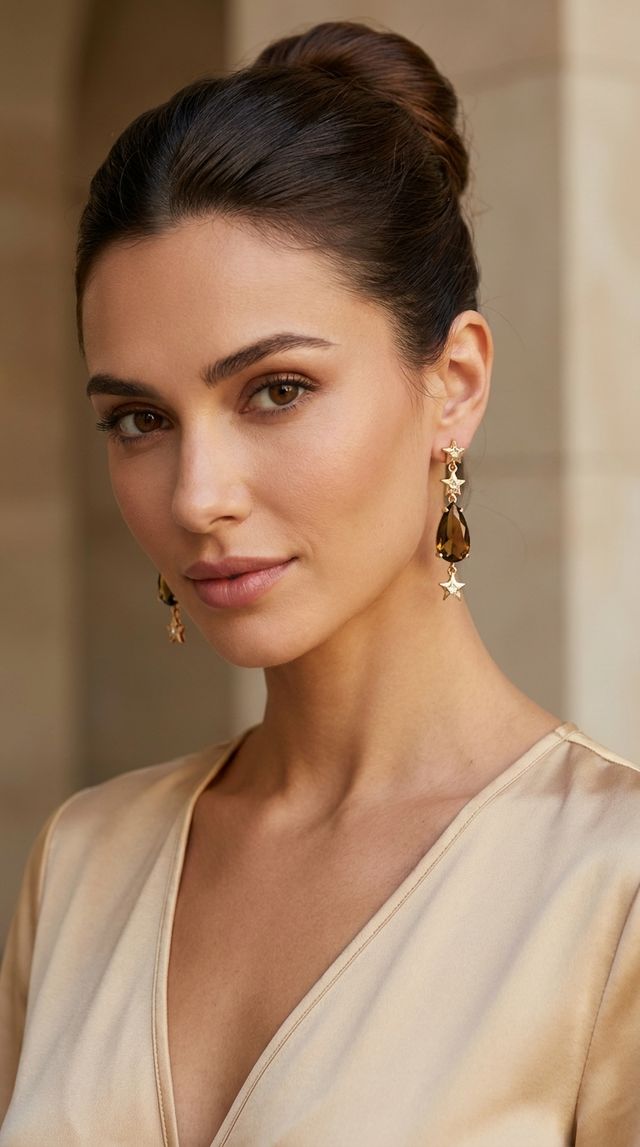 Envy Star Drop Earrings Gold