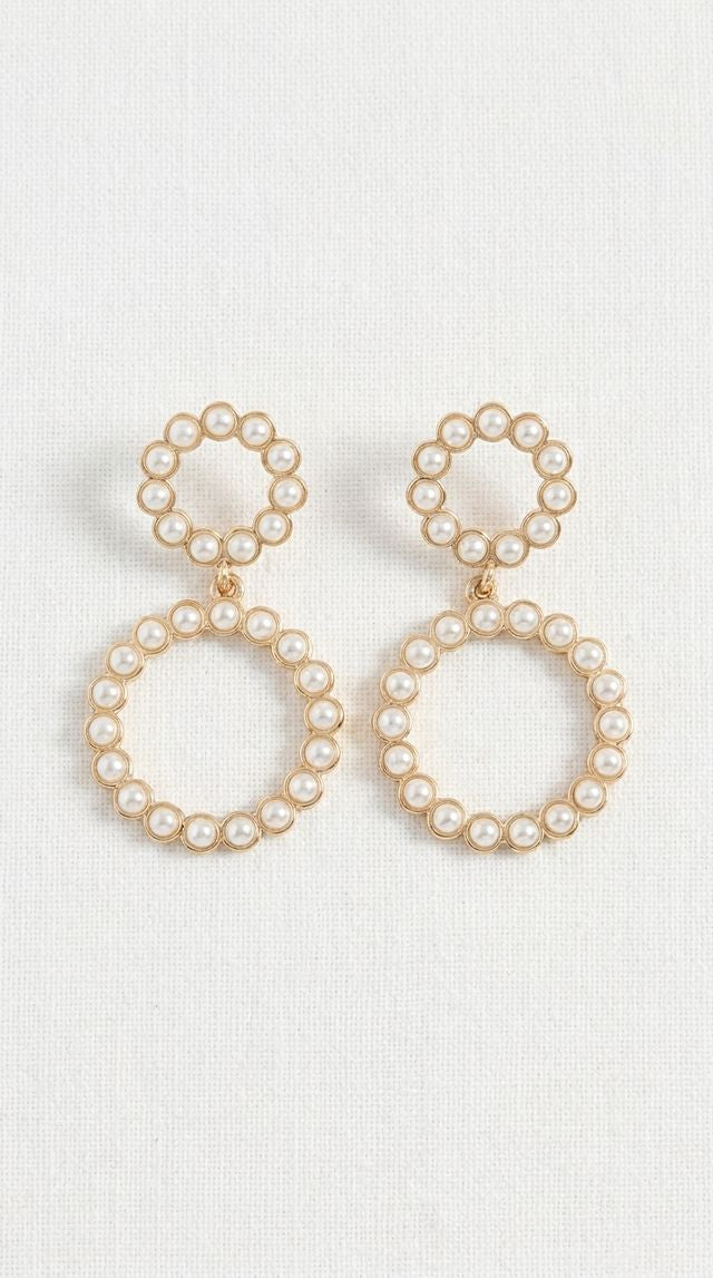 Envy Pearl Drop Earrings Gold