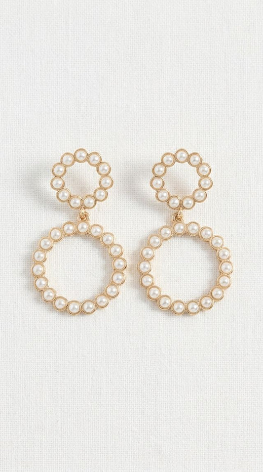 Envy Pearl Drop Earrings Gold