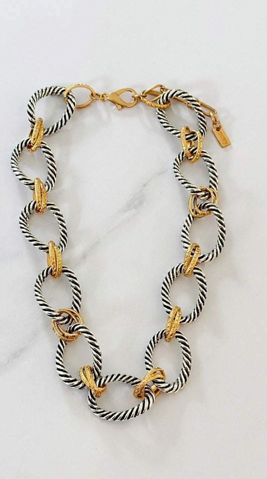 Envy Chain Link Necklace Gold & Silver