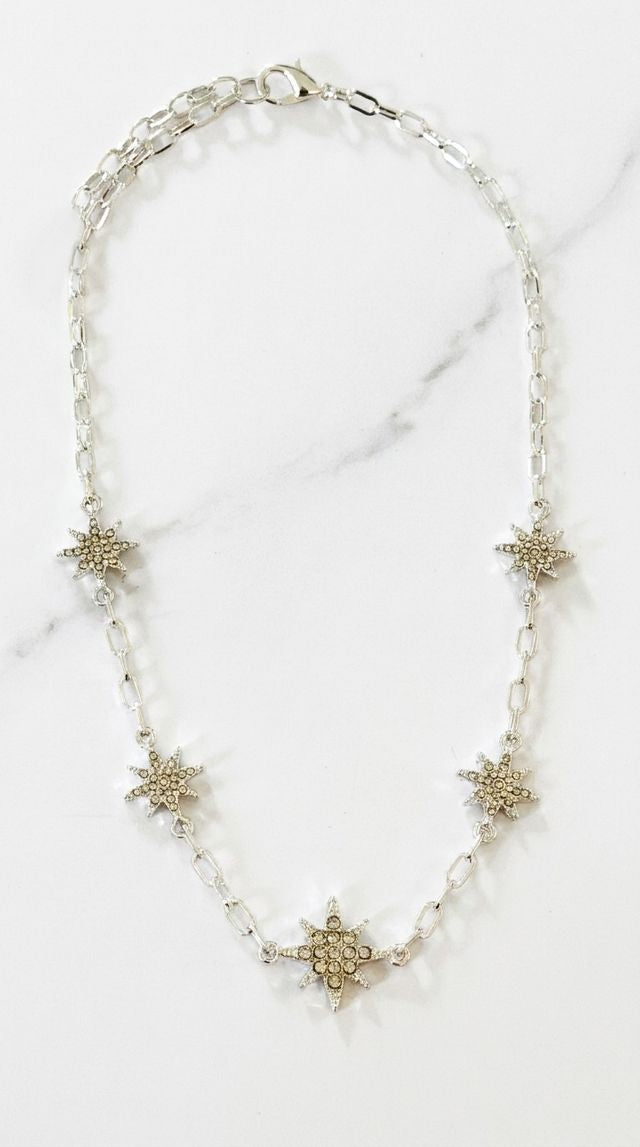 Envy Star Necklace Silver
