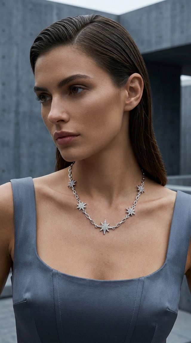 Envy Star Necklace Silver