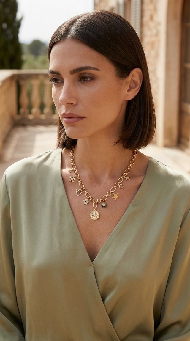 Envy Celestial Charm Necklace Gold