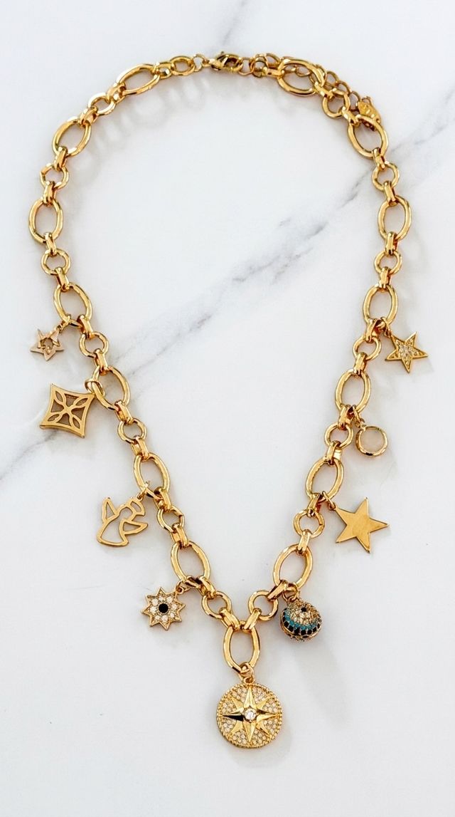 Envy Celestial Charm Necklace Gold