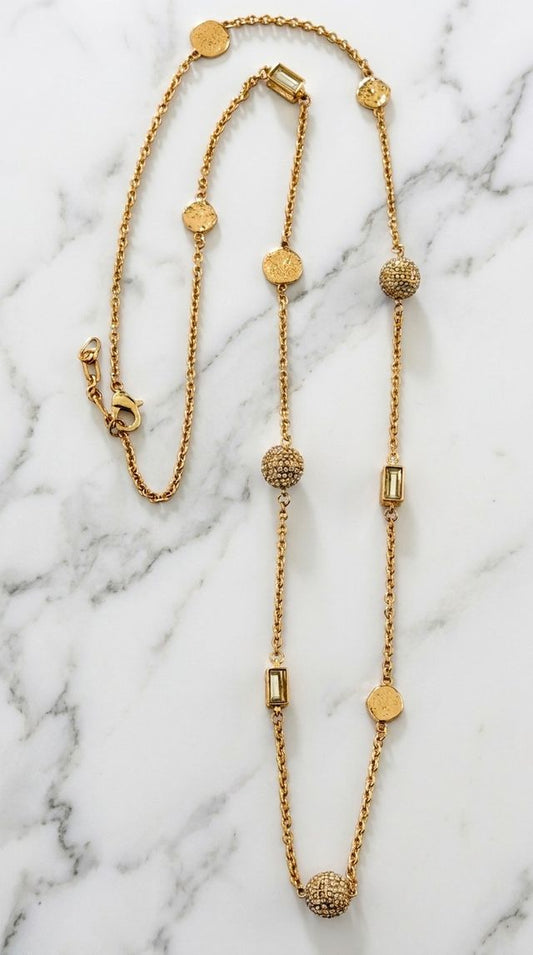 Envy Charmed Long Necklace Gold