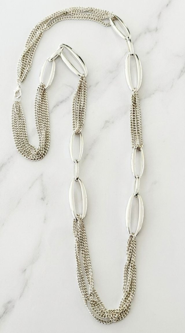 Envy Long Necklace Silver