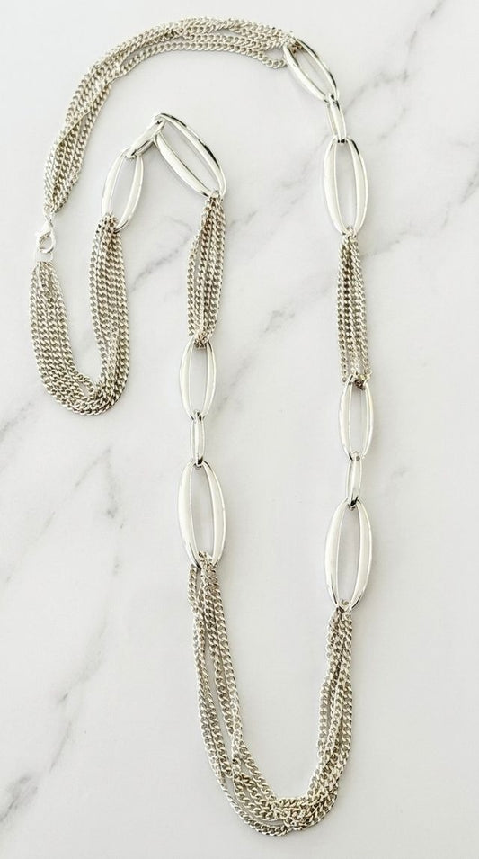 Envy Long Necklace Silver