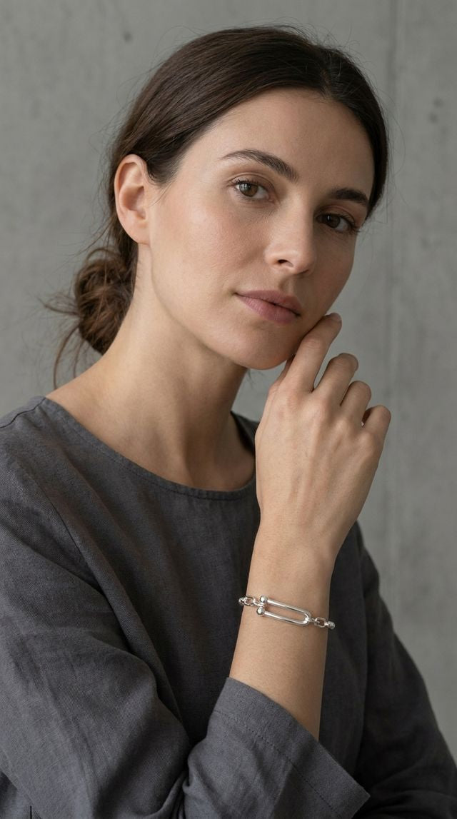 Envy Stretch Beaded Bracelet Silver