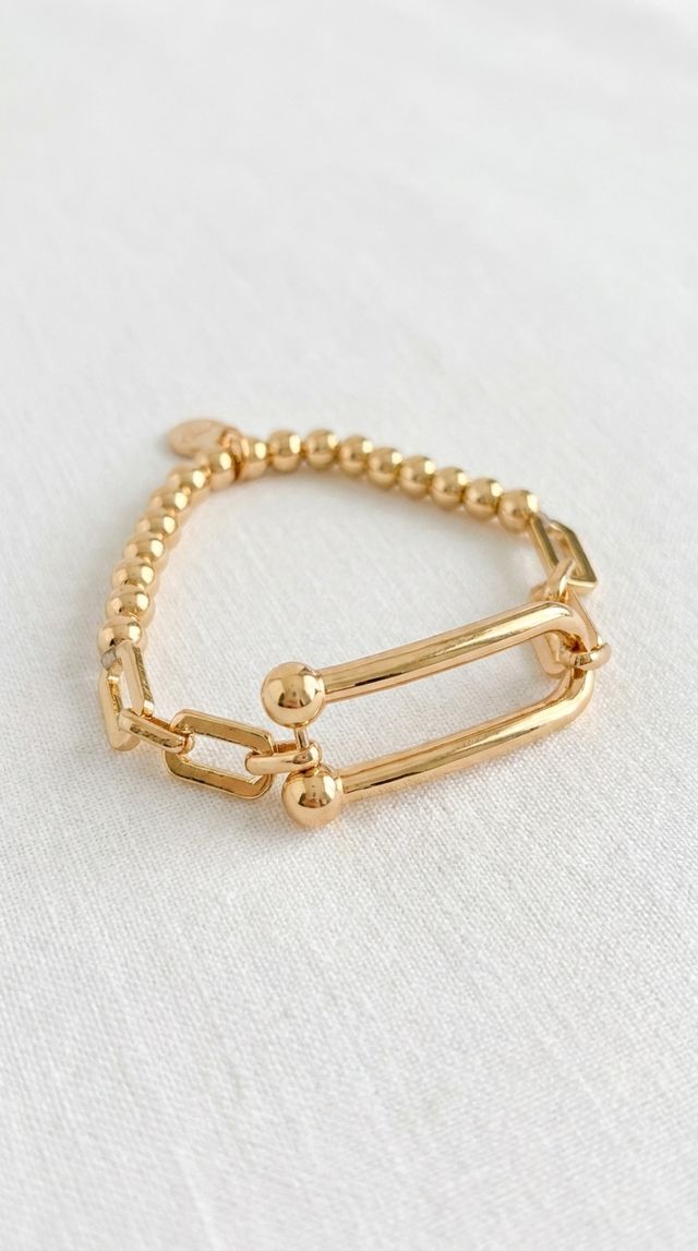 Envy Stretch Beaded Bracelet Gold