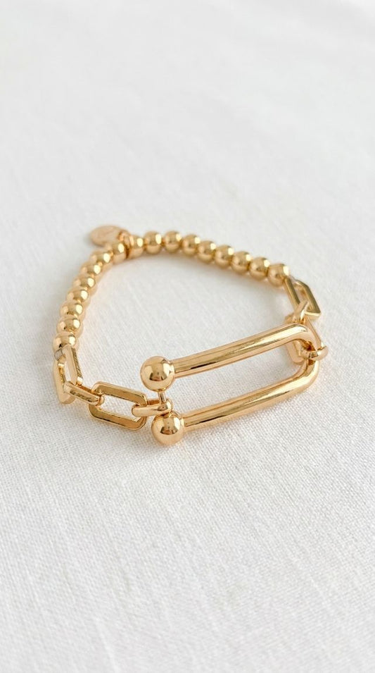 Envy Stretch Beaded Bracelet Gold