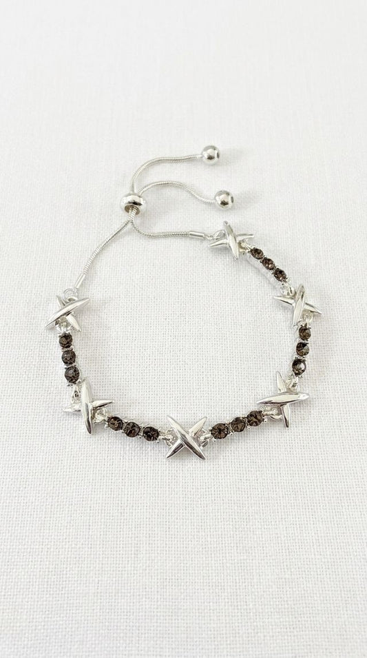 Envy Silver & Grey Crystal Bracelet