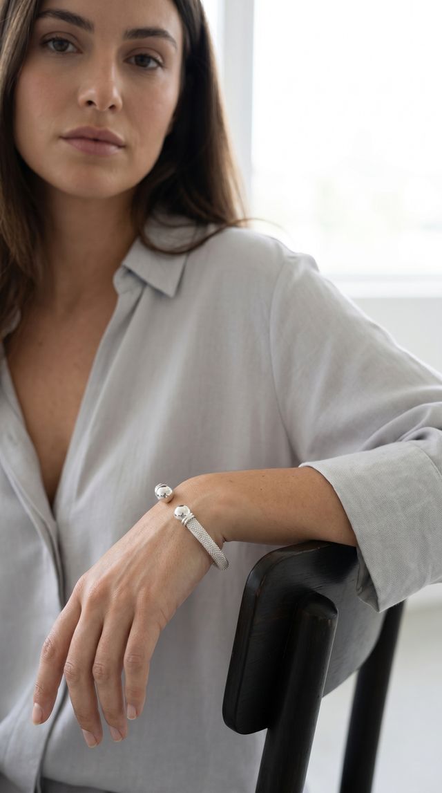Envy Torque Bangle Silver