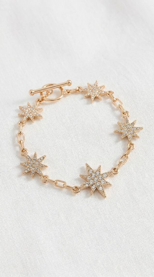 Envy T-Bar Star Bracelet Gold
