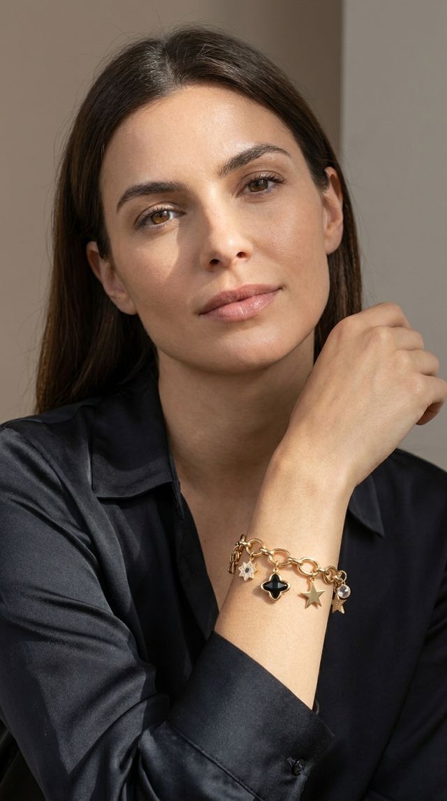 Envy Gold T-Bar Charm Bracelet