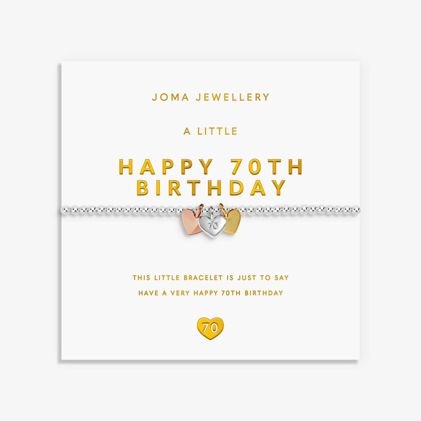 A Little ‘Happy 70th Birthday’ Bracelet