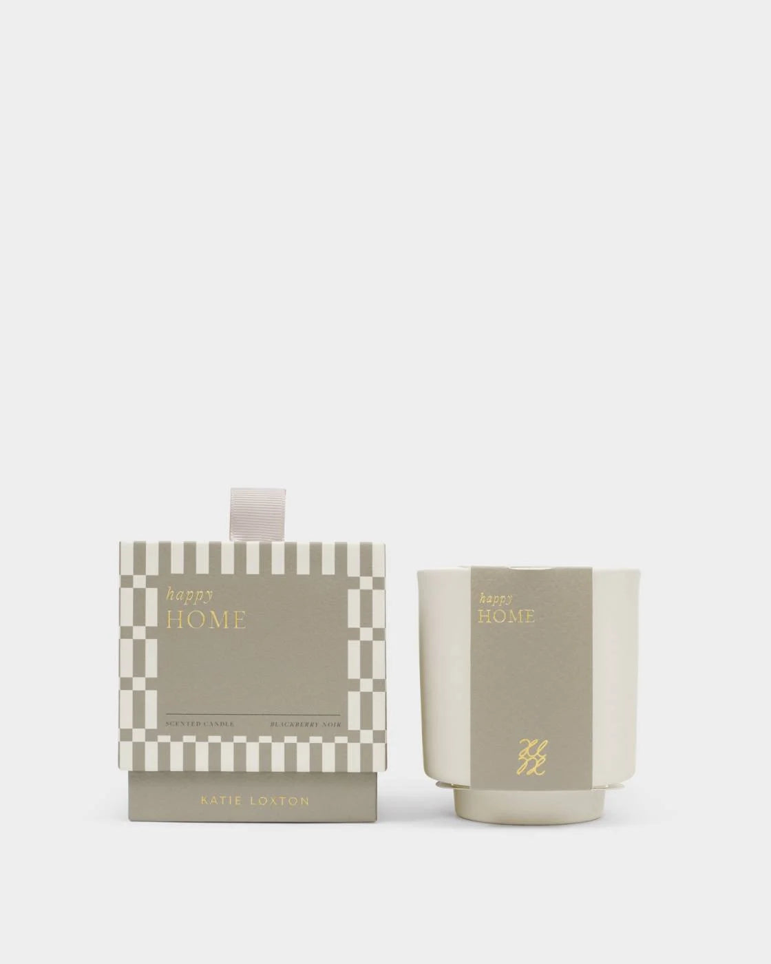 Katie Loxton Ceramic Sentiment Candle 'Happy Home’ Blackberry Noir