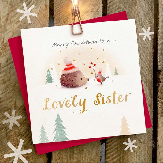 Lovely Sister Christmas Greetings Card