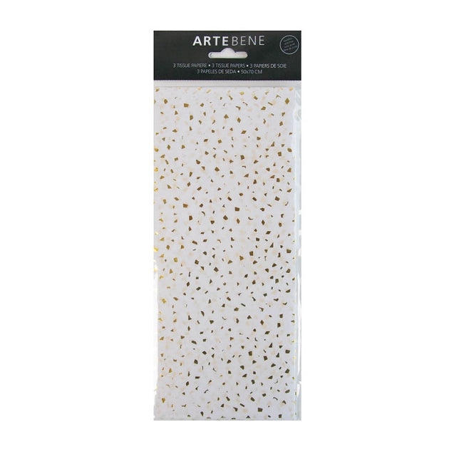 Foiled Gold confetti Tissue Paper Three Sheets