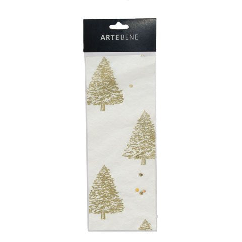 Gold Fir Tree Tissue Paper Three Sheets