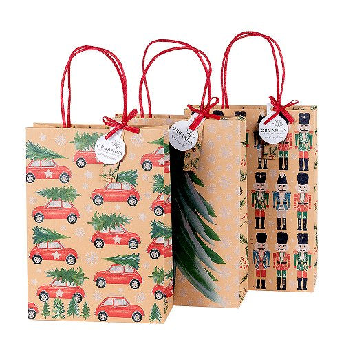 Christmas Kraft Style Gift Bags