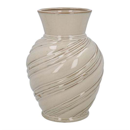 Taupe Twist Stoneware Vase 24cm