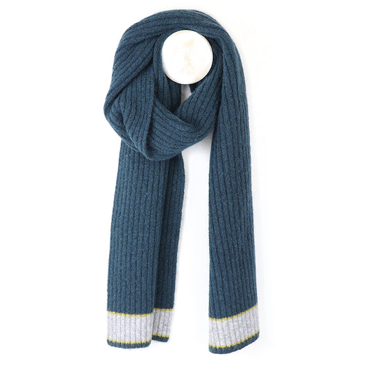 Men’s Blended Scarf in Dusky Teal