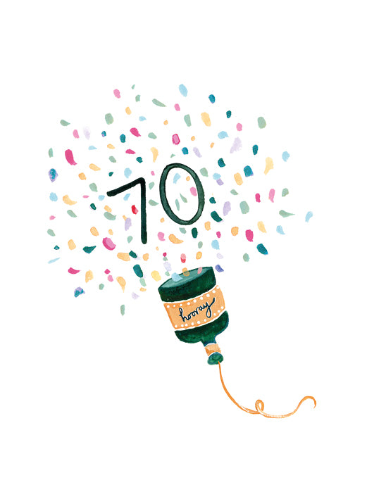 70th Celebration Mini Greetings Card
