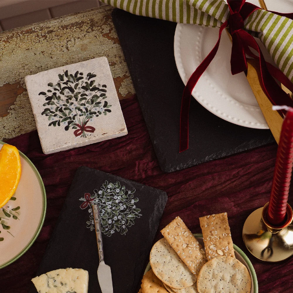 Mistletoe Single Stone Coaster