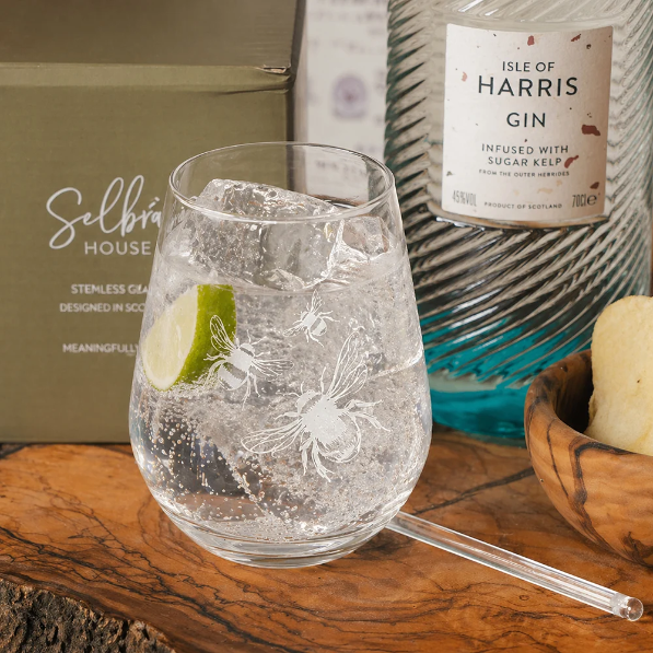 Bee Stemless Glass