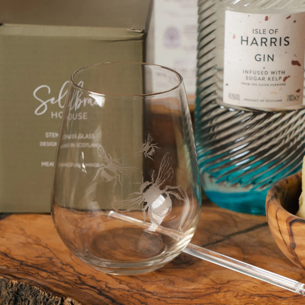 Bee Stemless Glass