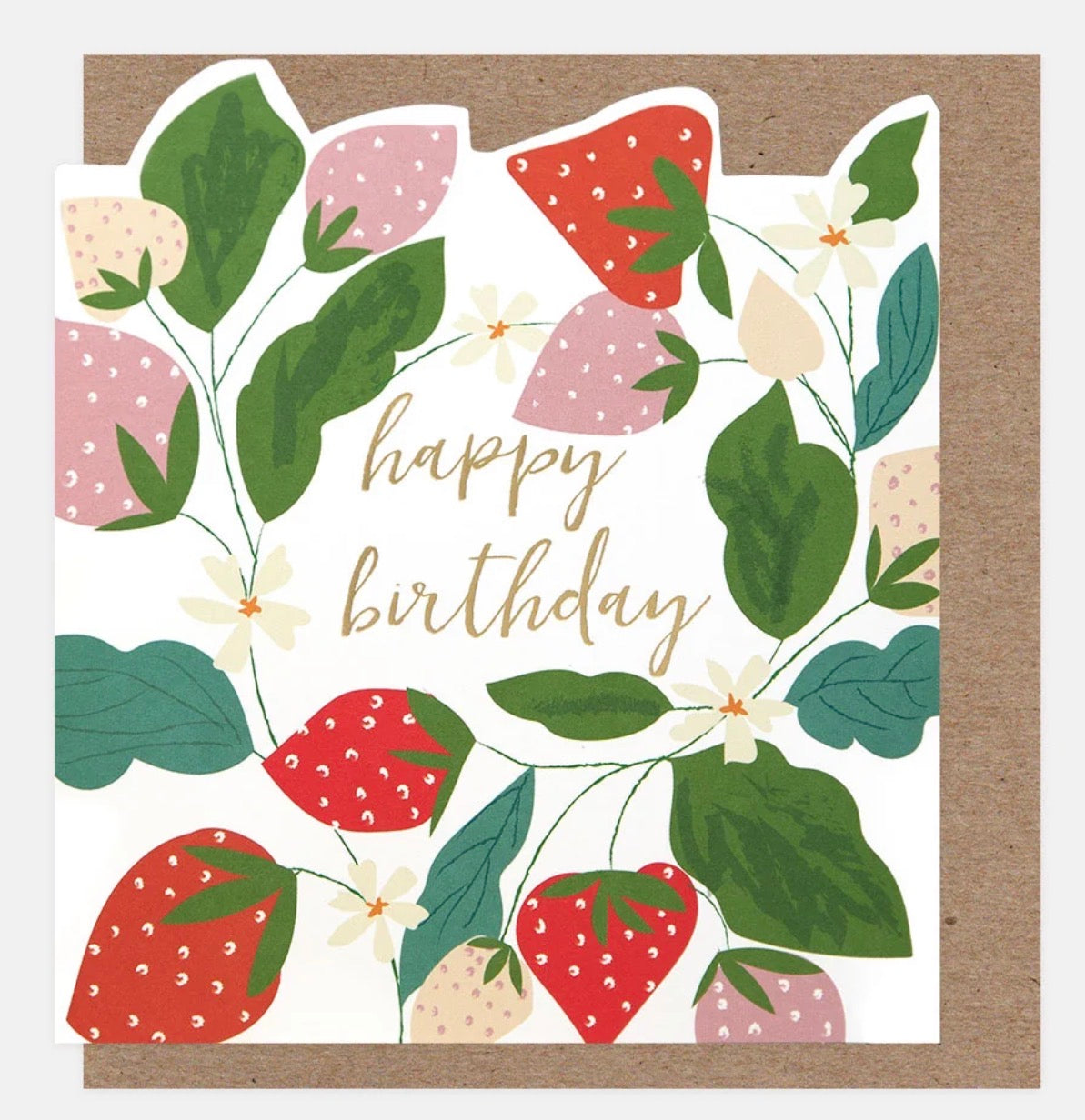 Strawberries Happy Birthday Greetings Card