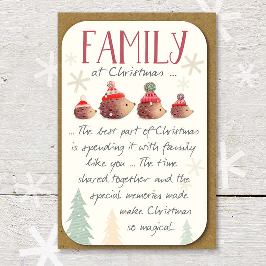 Little Keepsake Card Family At Christmas