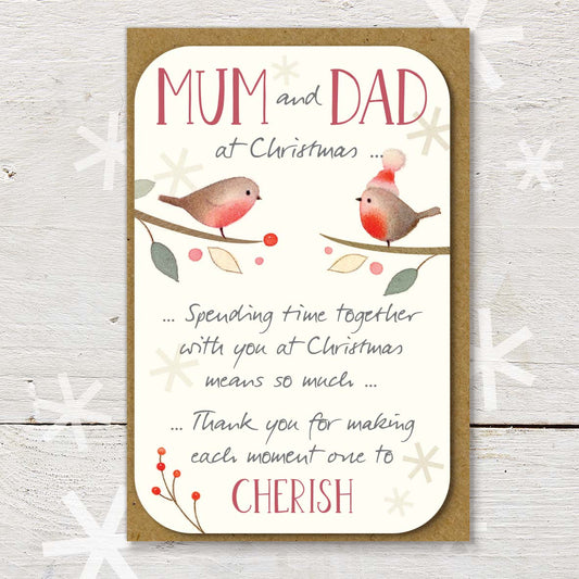 Little Keepsake Card Mum & Dad At Christmas