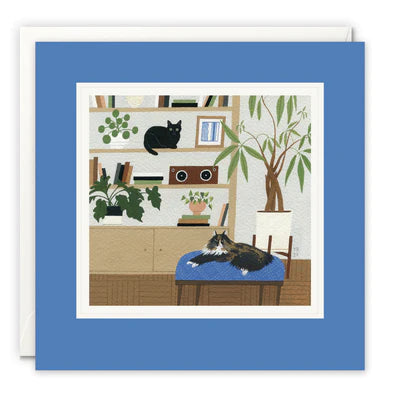 James Ellis cats At Home Greetings Card